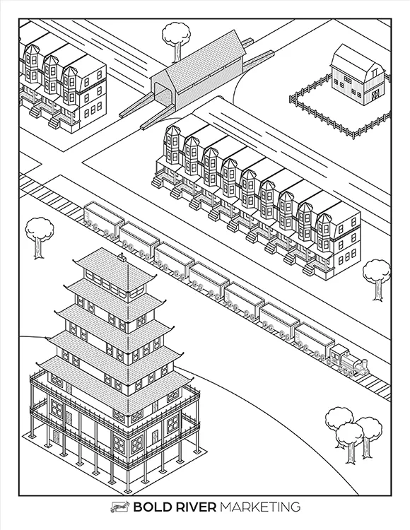 A thumbnail image showing a small preview of the 2026 Bold River Marketing coloring sheet
